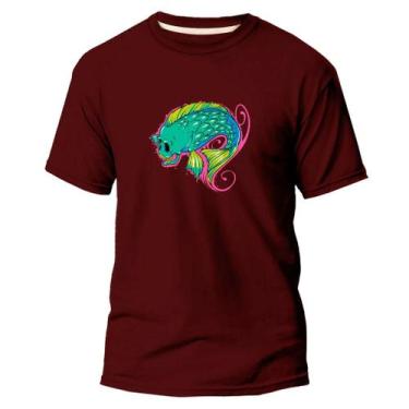 Imagem de  Camiseta Basica Algodão Premium Estampa Digital Carpa  - Pavesi, Bord