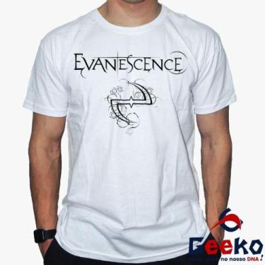 Imagem de Camiseta Evanescence 100% Algodão Rock Geeko, Branco gola careca, GG