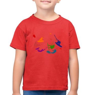 Imagem de Camiseta Algodão Infantil Kite Surf Freestyle - Foca na Moda, Vermelho