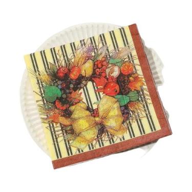 Imagem de Guardanapos Descartáveis De Natal Com Arte De Flores De Árvore De Nata