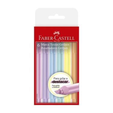 Imagem de Marca Texto Faber Castell Grifpen Tons Pastel 6 Cores - 6 Un - Faber-c