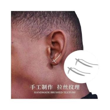 Imagem de Brincos De Argola Góticos Masculinos Com Caveira, Hipoalergênicos, Joi