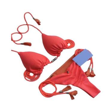 Imagem de Conjunto De Biquíni Ajustável Para Mulheres, Moda Sexy, Maiô Sólido, T