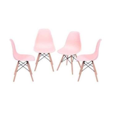 Imagem de Kit 4 Cadeiras Eames Dkr Base Madeira - OR Design