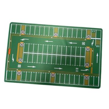 Imagem de YIJU Tapete de estacionamento em escala 1/64, tapete para maquete de garagem, para cenário de sinalização de trânsito, para brincar, para fotos, adereço, Verde