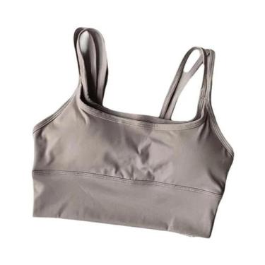 Imagem de Sutiã Esportivo Feminino Com Bloco De Cores E Alças Para Yoga, Camisol