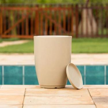 Imagem de Vaso sintético Cone Polido N01 - Fibrarte Vasos, Branco
