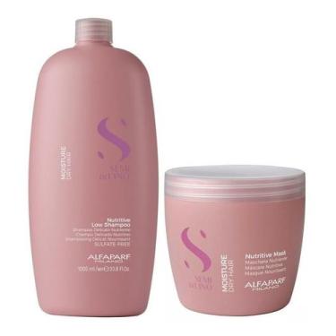 Imagem de Kit Alfaparf Shampoo Semi Di Lino Moisture 1 Litro + Máscara Moisture 