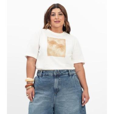 Imagem de Blusa Manga Curta Feminina Plus Size Secret Glam Marrom, Plus G4, Marr