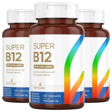 Imagem de KIT 3X Super B12 414% (Metilcobalamina) IDR 60 cápsulas - Natulha