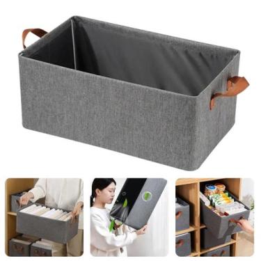 Imagem de Caixa Organizadora De Armário Gaveta Guarda Roupa Decorativo Cesto Com