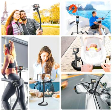 Imagem de Suporte Flexível Ajustável 360° para Câmeras GoPro e Similares