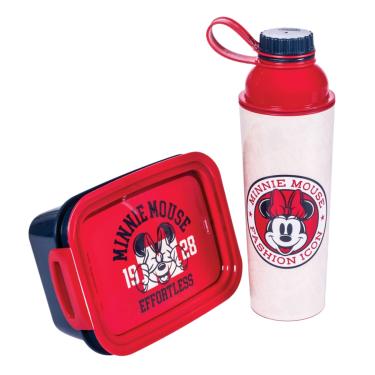 Imagem de Kit Garrafa 600ml e Marmita 850ml Minnie - Plasútil