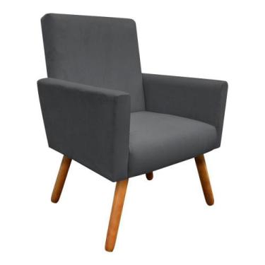 Imagem de Poltrona Decorativa Nina Peach Grafite - D'Rossi