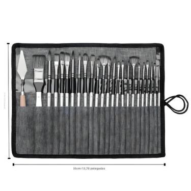 Imagem de Conjunto De 24 Pincéis De Nylon Para Pintura Em Aquarela, Gouache, Acr