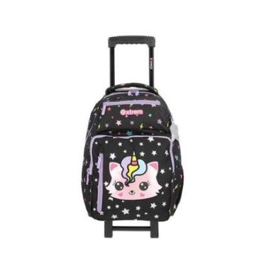 Imagem de Mochila com Carrinho Xtrem New Run Infantil Feminino Preto-Unissex