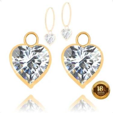 Imagem de Pingentes Ouro 18k Coração 6mm Para Brincos - Sofistgold Joias, Branco