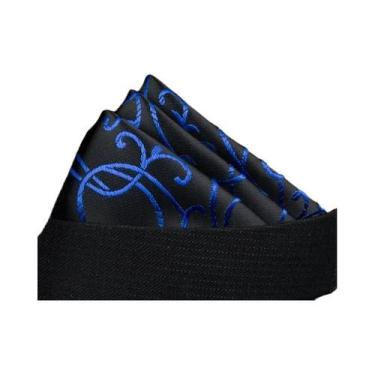 Imagem de Lenço De Bolso Vintage Paisley Cor Sólida 25x25cm Para Acessórios De T