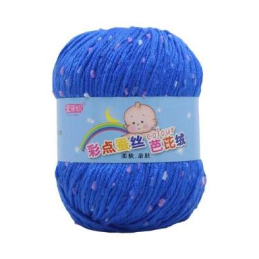 Imagem de Fio De Algodão Colorido 50g Para Tricô Manual, Crochê, Suéter, Coberto