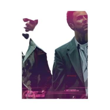 Imagem de Pôster Do Filme Fight Club Com Brad Pitt, Pintura Em Tela HD, Arte De 
