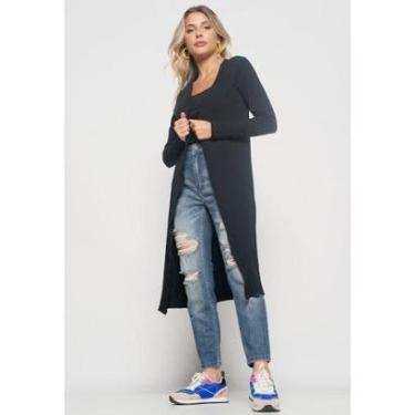 Imagem de Kimono Salvatore Fashion Alongado Canelado Feminino-Feminino