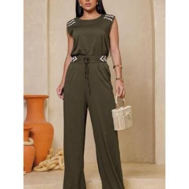 Imagem de CONJUNTO CALÇA PANTALONA E CAMISETA TSHIRT REGATA ALFAIATARIA-Feminino