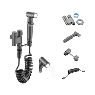 Imagem de Ducha Higiênica Portátil De Cobre Com Saída Dupla Para Vaso Sanitário 