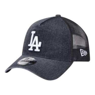 Imagem de Boné New Era 940AF Trucker Wshd Los Angeles Dodgers Preto-Masculino