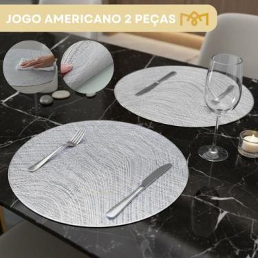 Imagem de Kit 2 Peças Jogo Americano Para Mesa Posta Impermeável Luxo Premium - 