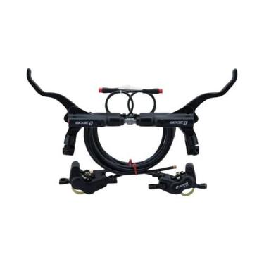 Imagem de Freio Hidráulico De Disco De 4 Pistões HB-876E Preto E Vermelho 160 18