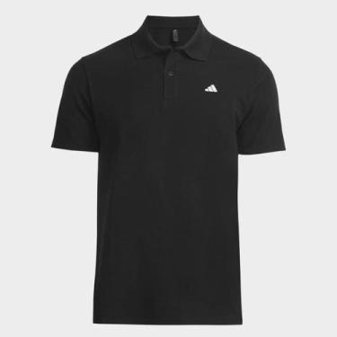 Imagem de Camisa Polo Adidas Casual Masculina, Preto, P