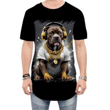 Imagem de Camiseta Longline Pitbull com Headphones 8 - Kasubeck Store®, G