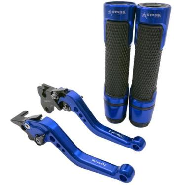 Imagem de Kit Manete E Manopla Pegasus Stark Moto Honda Xre Falcon - Stark Race,