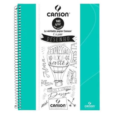 Imagem de Caderno Desenho Canson A4 Expressão e Arte 40 Folhas Verde
