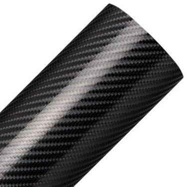 Imagem de Adesivo Fibra de Carbono Preto Vinil Película Envelopamento Automotivo