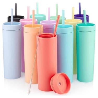 Imagem de Copo Térmico C/ Canudo 560ml - Cores Sortidas - F5347 - FLUX/FLASHGOOD