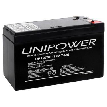 Imagem de Bateria Unipower UP1270E F187 Selada chumbo-ácida Regulada por Válvula 7,0AH 12V Baixa...