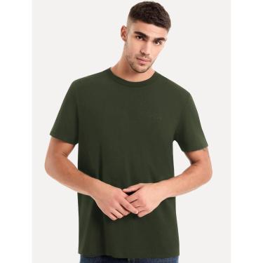 Imagem de Camiseta Ellus Masculina Cotton Fine Duocolor Classic Verde Militar-Masculino