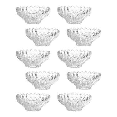 Imagem de Jogo 10 Taças De Sobremesa Bowl Vidro Transparente Brazilia 300ml 14cm