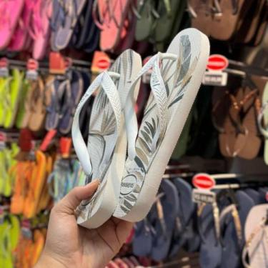 Imagem de Chinelo Havaianas Aloha, Branco, 43/44