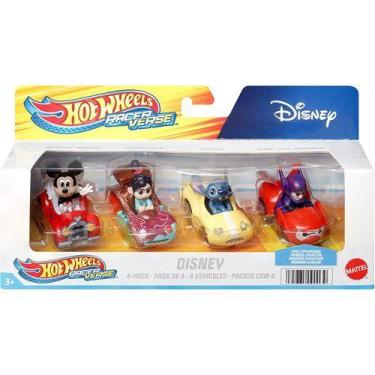Imagem de Hot Wheels Pack de 4 Racer Verse Disney Mattel HKD30
