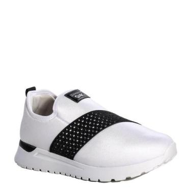 Imagem de Tênis Meia Feminino Ramarim Slip On Branco, 36