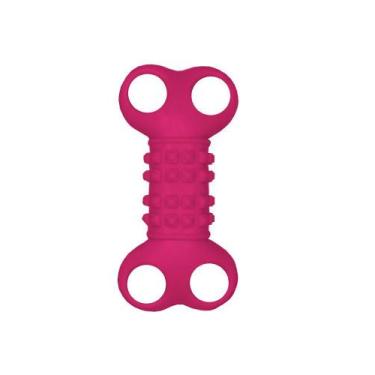 Imagem de Brinquedo para Cães Halteres com 4 Furos de Borracha Maciço 11cm - KOP