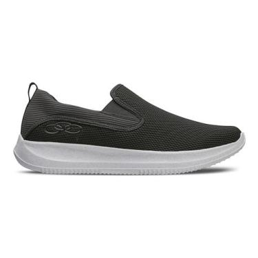 Imagem de Tênis Masculino Olympikus Wellness 2 Slip-on Confortável Cor:Preto e B