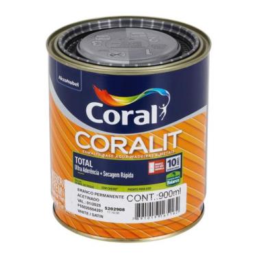 Imagem de Coralit Base Água Total Acetinado Branco Permanente 900ml