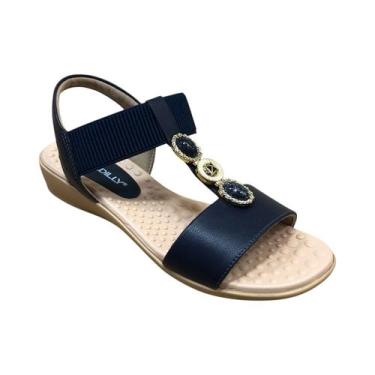 Imagem de Sandalia Feminina Piccadilly Ortopédico Casual Esporão Macia, Azul, 38