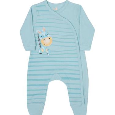 Imagem de Macacao mang long bebe 13618 kiko e kika, Azul claro, RN