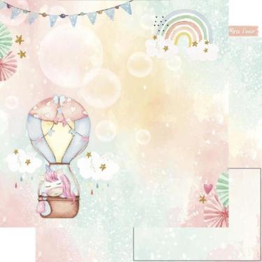 Imagem de Folha para Scrapbook Dupla Face - Coleção Algodão Doce - SD-1157 - Lit