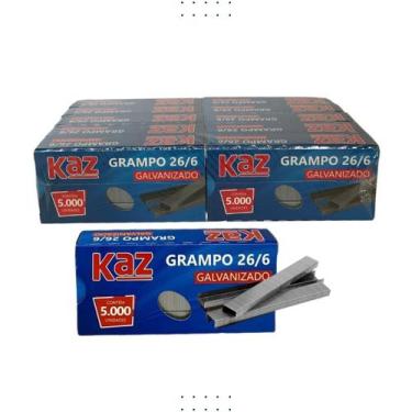 Imagem de Grampo para Grampeador 26/6 Galvanizado 10 Cxs C/ 5000units - KAZ