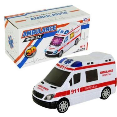 Imagem de Brinquedo Infantil Carrinho De Ambulância Som e Luz Sirene - Toy King